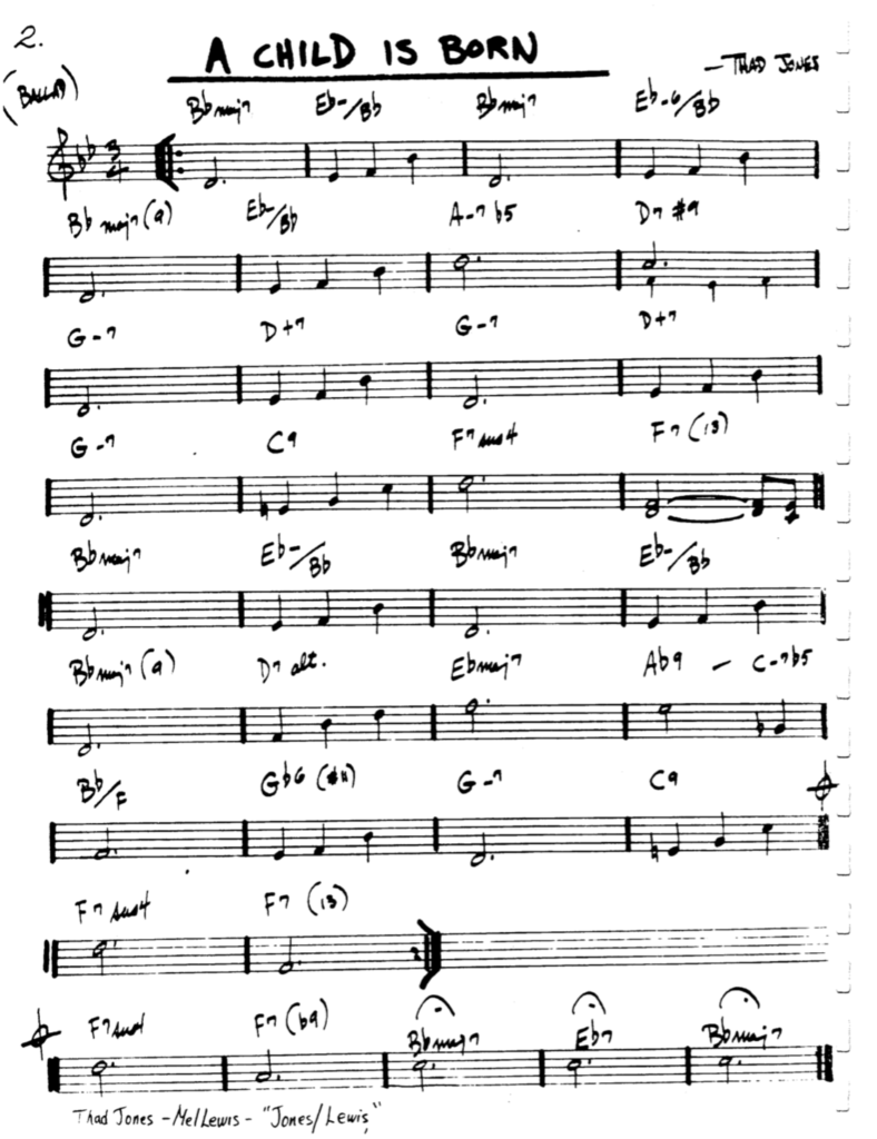 A Child Is Born Lead sheet
