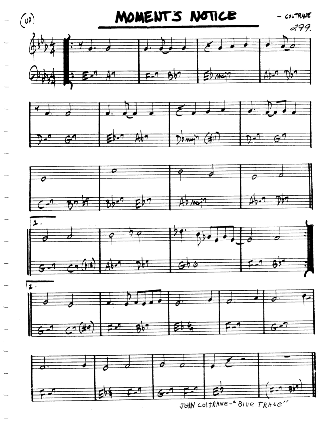 Moments Notice Lead Sheet