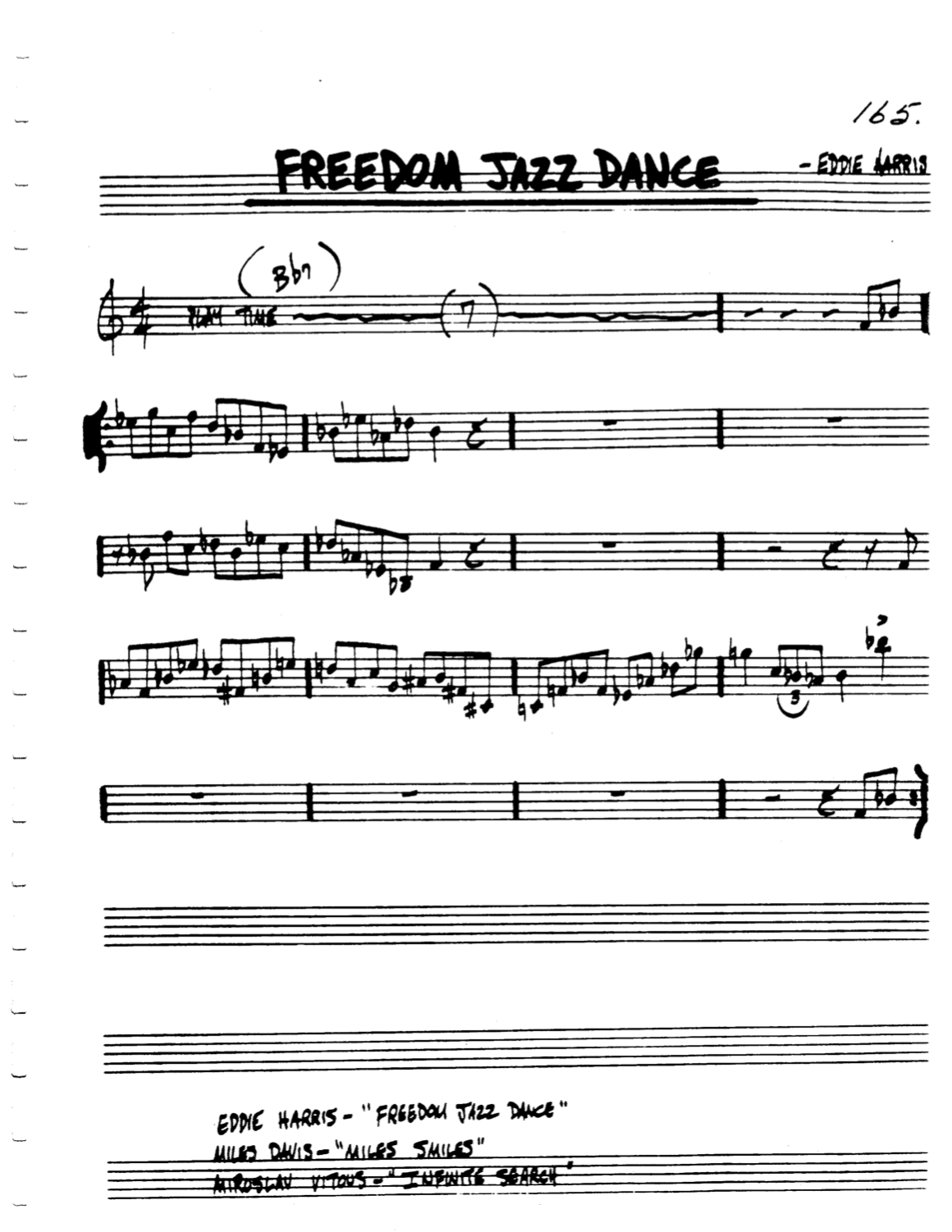 Freedom Jazz Dance Lead Sheet