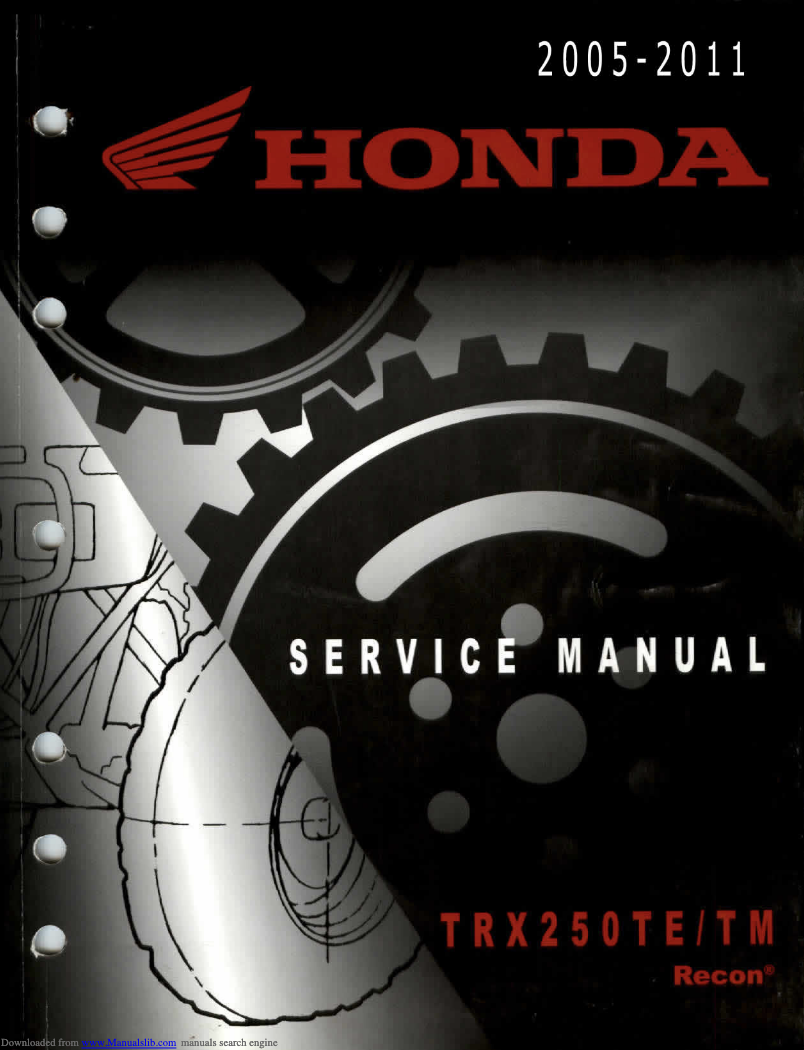 Honda Recon ES 250 Wiring Diagram PDF