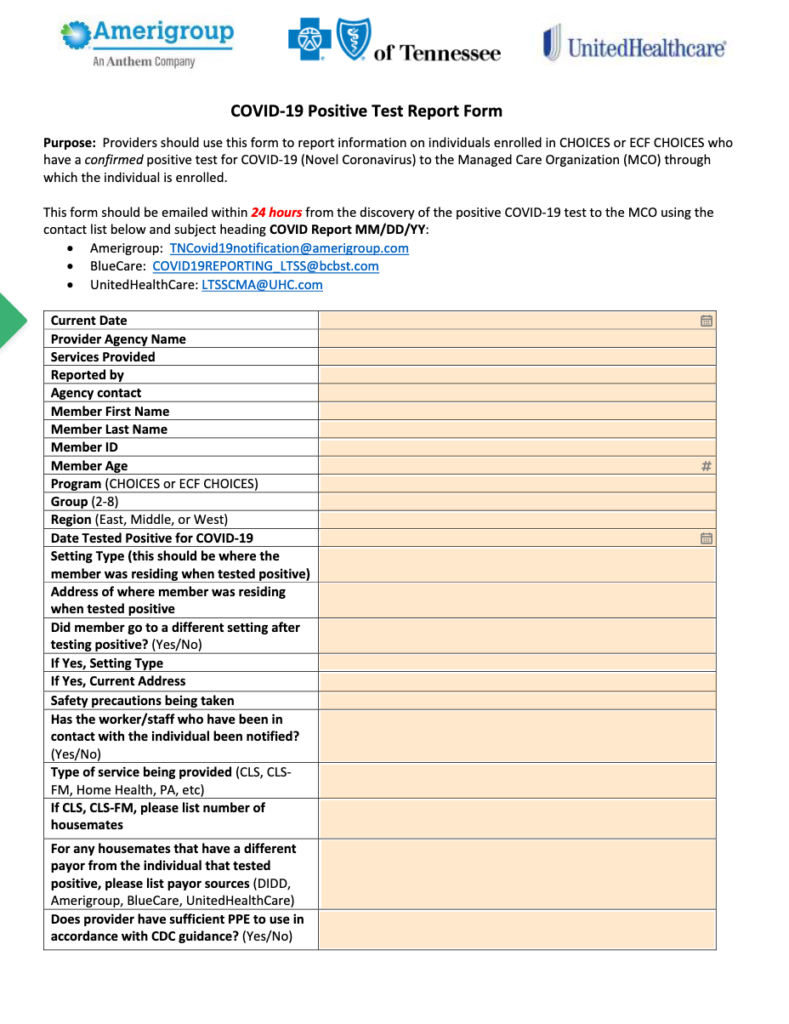 Positive Covid Test Results Template PDF