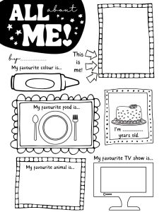 All About Me Worksheet